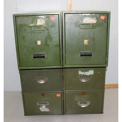 165 - 4 draw multi draw cabinet by Veteran series British made and 2 larger single drawers