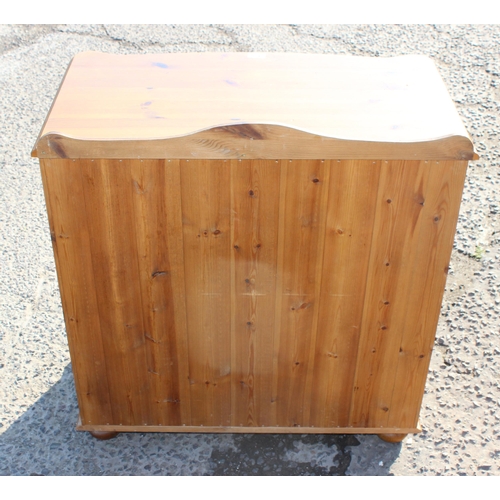 178 - Pine 2 over 3 chest of drawers, approx 80cm x 80cm x48cm