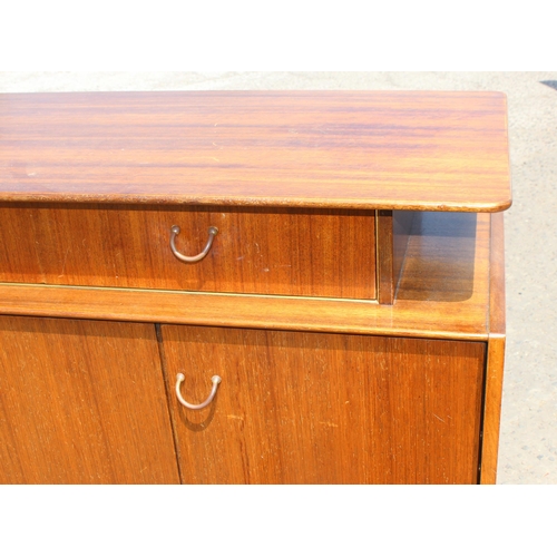 180 - G Plan mid-century Librenza Tola & Black sideboard credenza, approx 150cm x 85cm x 47cm