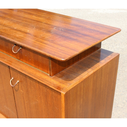 180 - G Plan mid-century Librenza Tola & Black sideboard credenza, approx 150cm x 85cm x 47cm