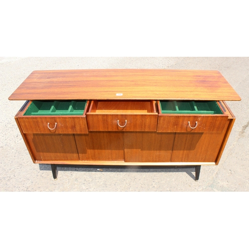 180 - G Plan mid-century Librenza Tola & Black sideboard credenza, approx 150cm x 85cm x 47cm