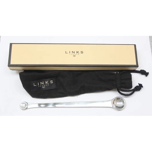 1048 - An unusual solid silver double ended spoon by Links of London, in original bag and box, Edinburgh 20... 