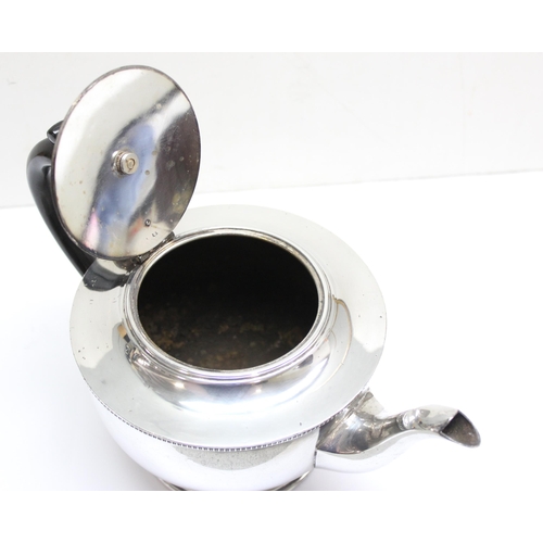 1055 - Silver plated 4 piece coffee and tea set comprising a coffee pot, sugar and cream by Viners of Sheff... 