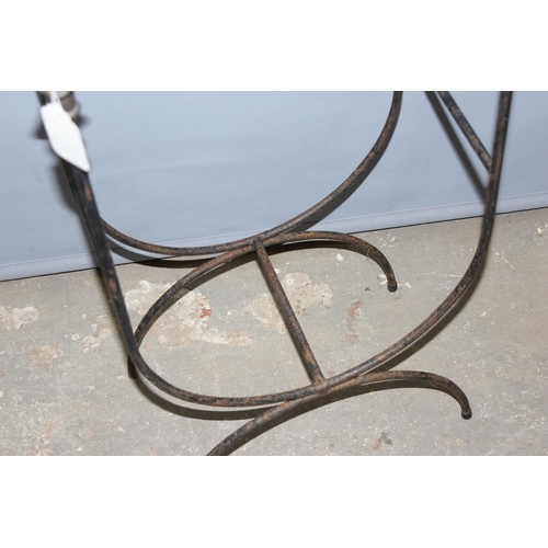 68 - Wrought iron log holder, approx 77cm tall