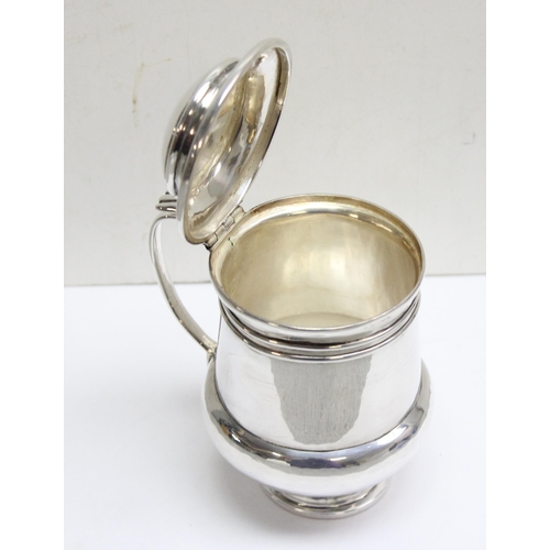 1053 - Dutchess of Sutherland Cripples Guild, and unusual small silver plated lidded tankard, approx 12cm t... 