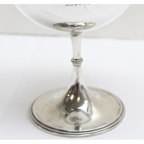 1054 - An early 20th century silver champagne coupe glass, Sheffield 1918 by James Dixon & Sons, approx 122... 