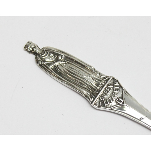 1058 - A solid silver Queen Elizabeth II silver letter opener, Sheffield 1977 by Cooper Brothers & Sons Ltd... 