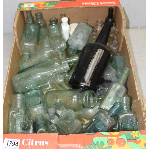 1794 - Qty of antique and later glass bottles