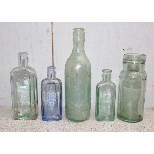 1794 - Qty of antique and later glass bottles