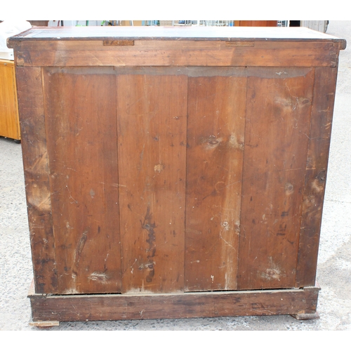33 - A 19th century Scottish mahogany 1 over 2 over 3 chest of drawers with bobbin twist pillars and glas... 