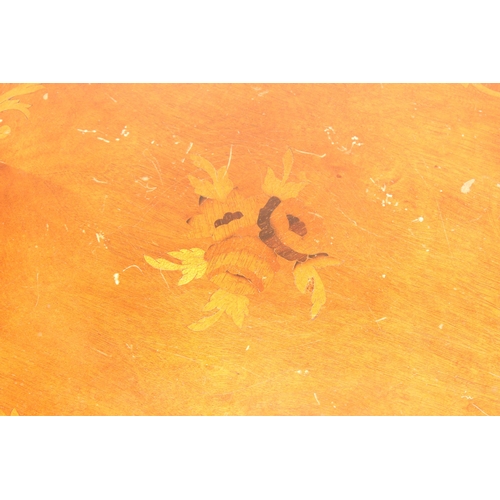 30 - A 20th century marquetry inlaid side table