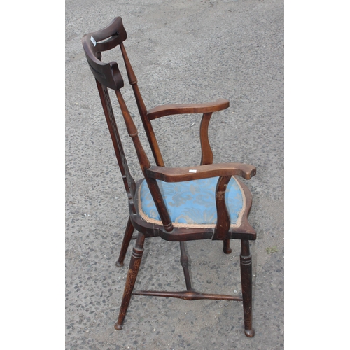 36 - 3 early 20th century Arts & Crafts period designed chairs, one frame only