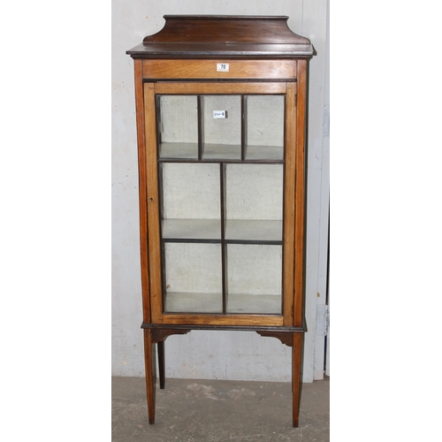 33 - An Edwardian Sheraton revival display cabinet, approx 61cm x 150cm tall