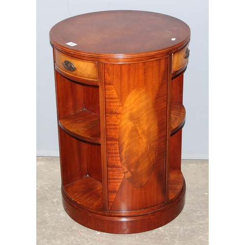 45 - An unusual antique style circular mahogany revolving bookcase with 3 drawers, approx 54cm in diamete... 