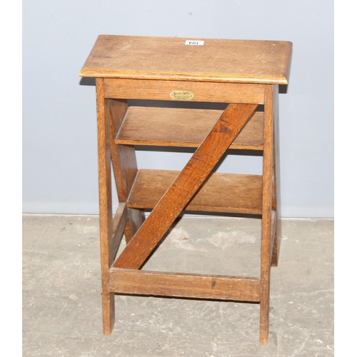 104 - A pair of early 20th century oak library steps by Tyrrell & Taylor of Walton Crescent, Oxford, appro... 