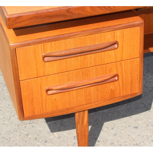 2 - A retro mid-century G-Plan dressing table with mirror, approx 155cm wide x 120cm tall