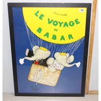 Poster Babar on a plane ポスター アート Babar en Avion 1989年