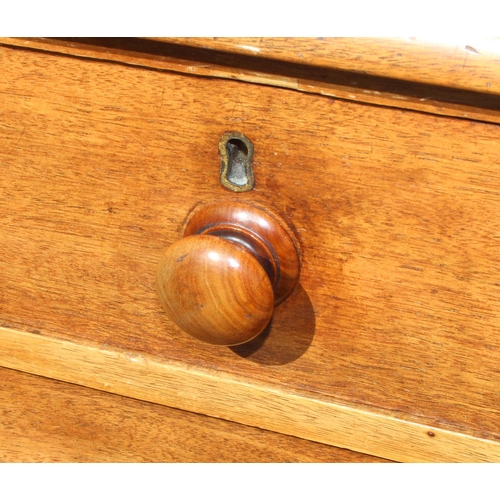 58 - An unusual Victorian mahogany 2 over 5 chest of drawers or collector's chest with turned wooden hand... 