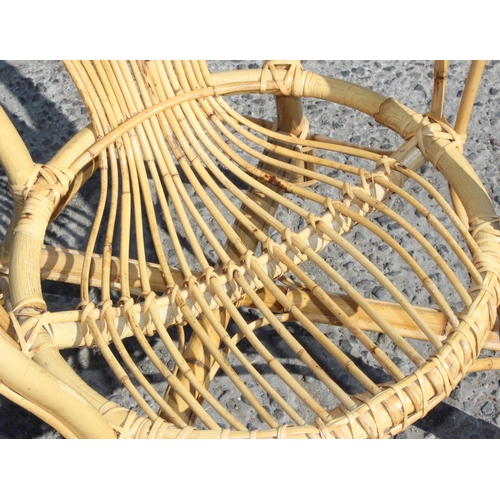 61 - A vintage bent bamboo conservatory chair, possibly by Bruna Boho of Italy