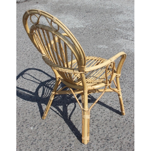 61 - A vintage bent bamboo conservatory chair, possibly by Bruna Boho of Italy