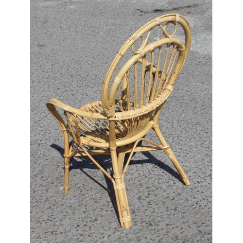 61 - A vintage bent bamboo conservatory chair, possibly by Bruna Boho of Italy