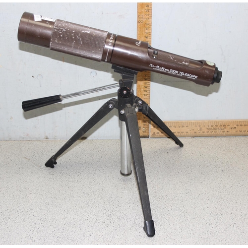 651 - Omiya 15x - 45x 50mm zoom telescope with table top tripod