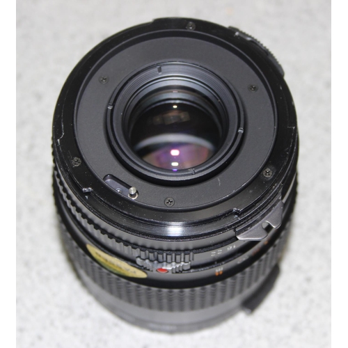 657 - A Mamiya M645 J camera with Mamiya Sekor 1:2.8 f=80mm lens, a further 1:2.8 f=45mm lens, in canvas c... 