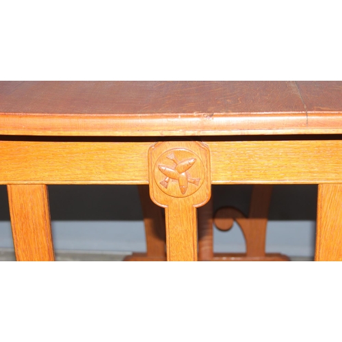 68 - Jack Berry of Wallingford, a bespoke made mid 20th century light oak hall table with decorative shap... 