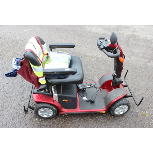 702 - Pride Colt Plus mobility scooter in red with cover, key and charger