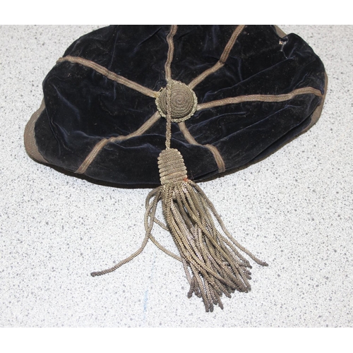 704 - Late 19th century sporting cap, with dates for 1895-96 season