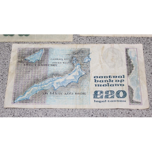 1214 - 5 vintage Irish banknotes to inc a rare 1935 Hibernian Bank Ploughman note