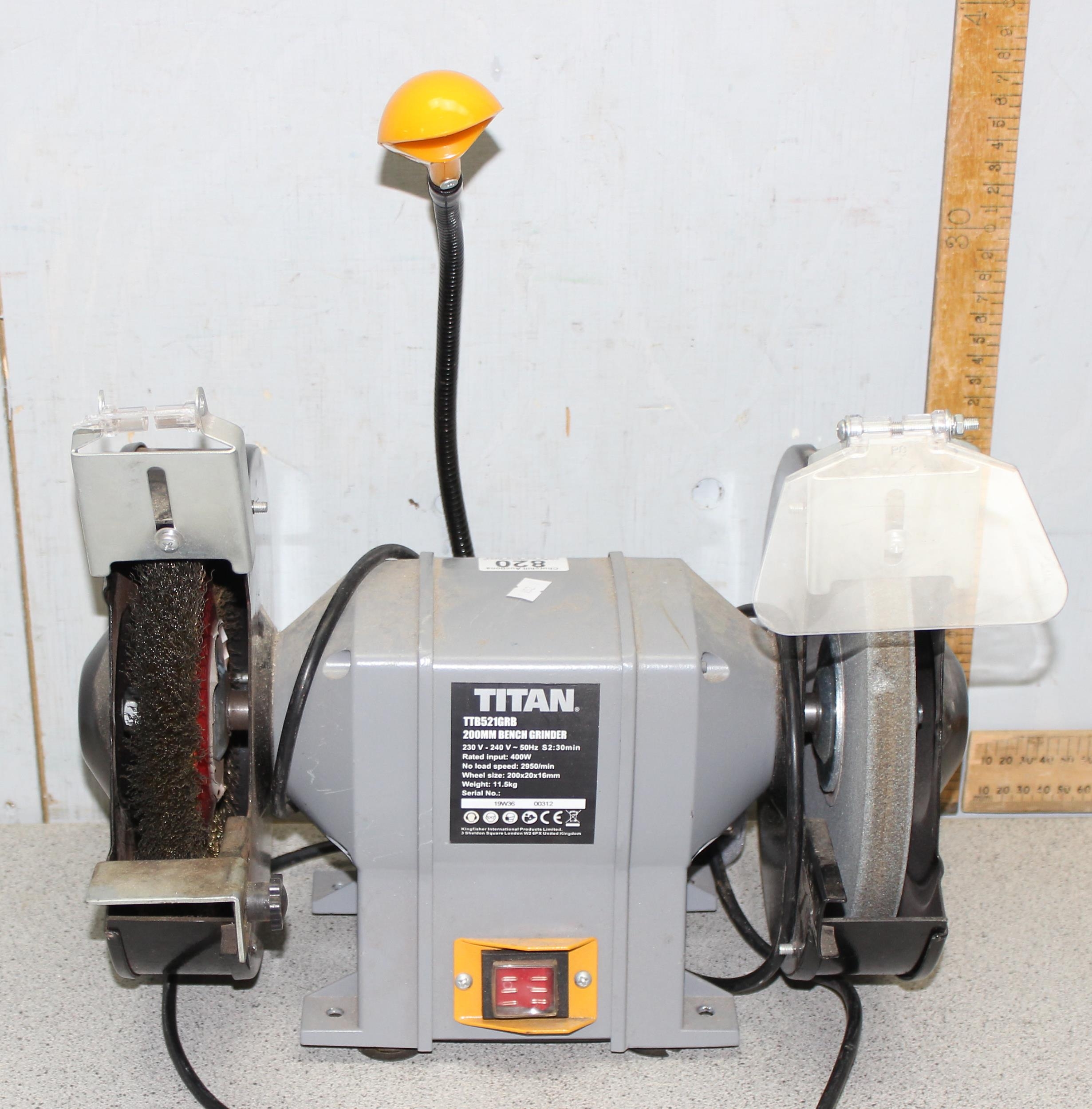 Titan bench deals grinder