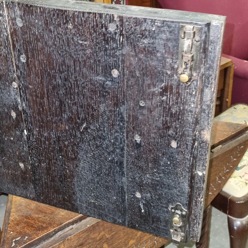 34 - Antique Jacobean style oak court cupboard, likely late 19th century, approx 105cm wide x 58cm x 126c... 