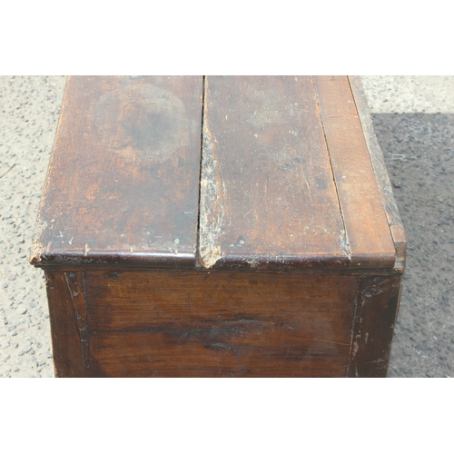 1 - An 18th century oak/ elm sideboard with 3 drawers, brass handles on turned wooden legs, approx 170cm... 