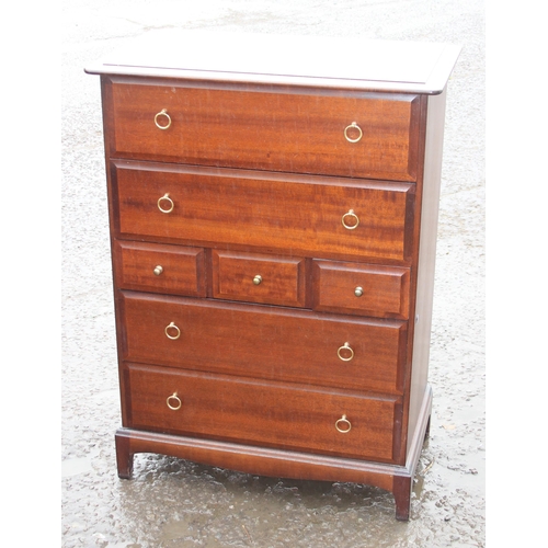 26 - A retro Stag Minstrel 2 over 3 over 2 chest of drawers, approx 82cm wide x 46cm deep x 112cm tall