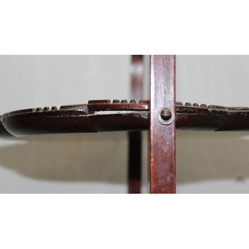 119 - Early 20th century folding cake stand, approx 94cm