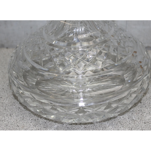 1616 - Royal Brierly crystal ship decanter, approx 27cm tall