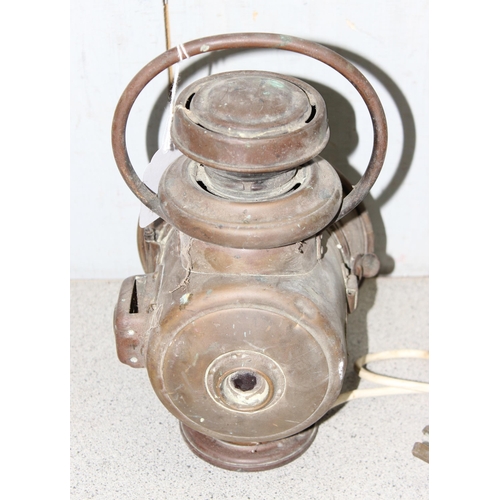 258 - Vintage Powell & Hanmer of Birmingham LTD converted car lamp