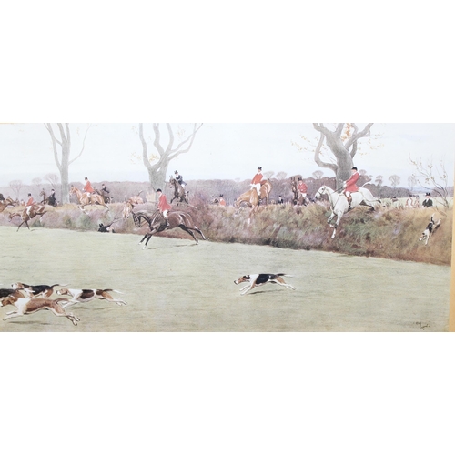 490 - 6 signed and framed prints, 5 by Cecil Alden of hunting scenes and 1 by C E Stewart