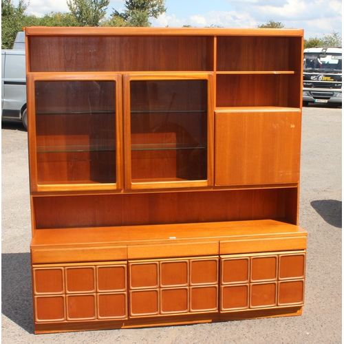 148 - A retro McIntosh sideboard or display cabinet, approx 179cm wide x 42cm deep x 193cm tall