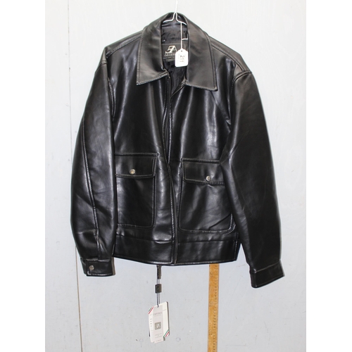 211 - As new, Emporio collection black ladies leather jacket