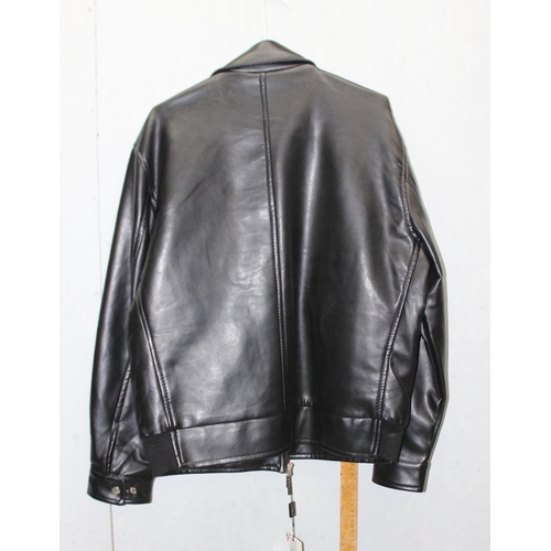 211 - As new, Emporio collection black ladies leather jacket