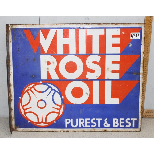 499B - A vintage double-sided enamel advertising flange sign 