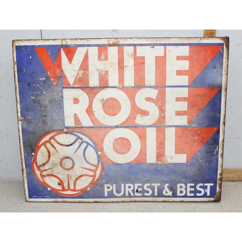 499B - A vintage double-sided enamel advertising flange sign 