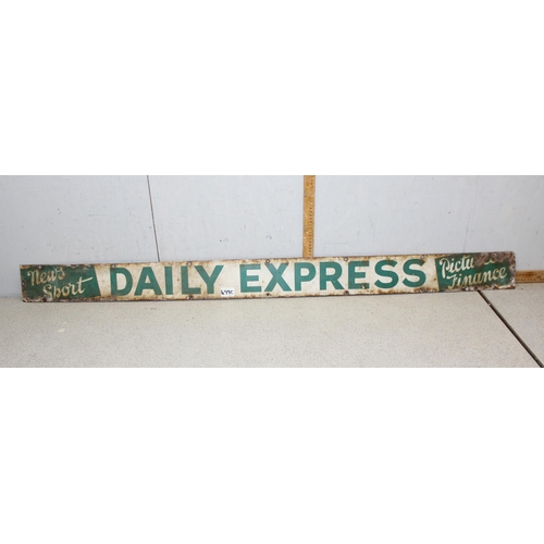 499C - A rare vintage enamel sign, Daily Express 