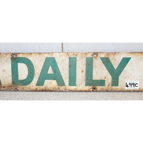 499C - A rare vintage enamel sign, Daily Express 