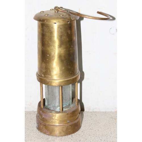 264 - A vintage brass miner's lamp, Limehouse Lamp Co