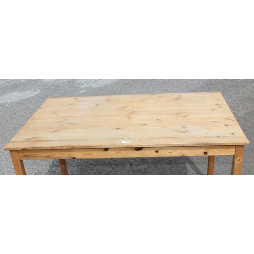 139 - Pine dining table, approx 120cm x 75cm x 75cm tall