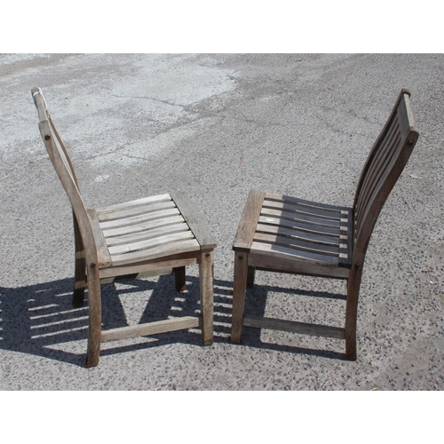 339 - 2 teak garden chairs