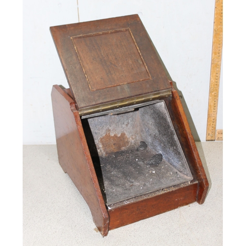 294 - A Victorian brass mounted mahogany coal box